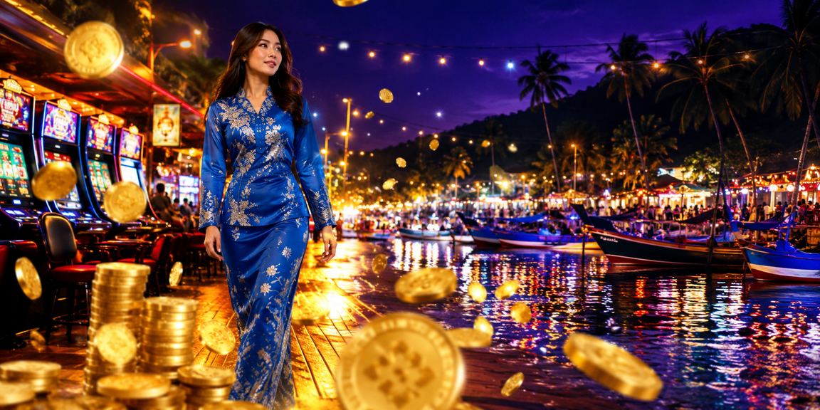 Pemain berbaju kurung menikmati pengalaman jackpot dalam talian 407 di Langkawi