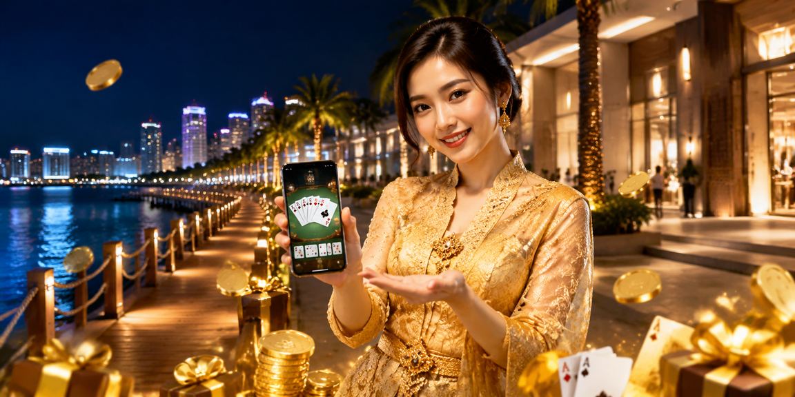 Pemain rummy kasino langsung 407 di Penang dengan busana kebaya tradisional Malaysia